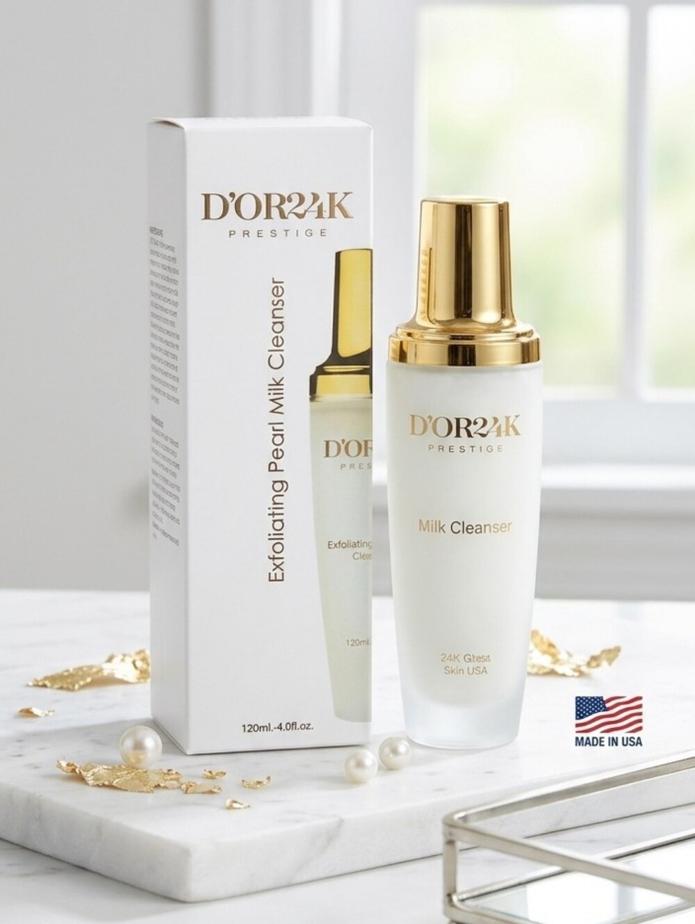 ✨  D'OR24K Prestige Exfoliating Pearl Milk Cleanser 120ml / 4 oz NIB✨